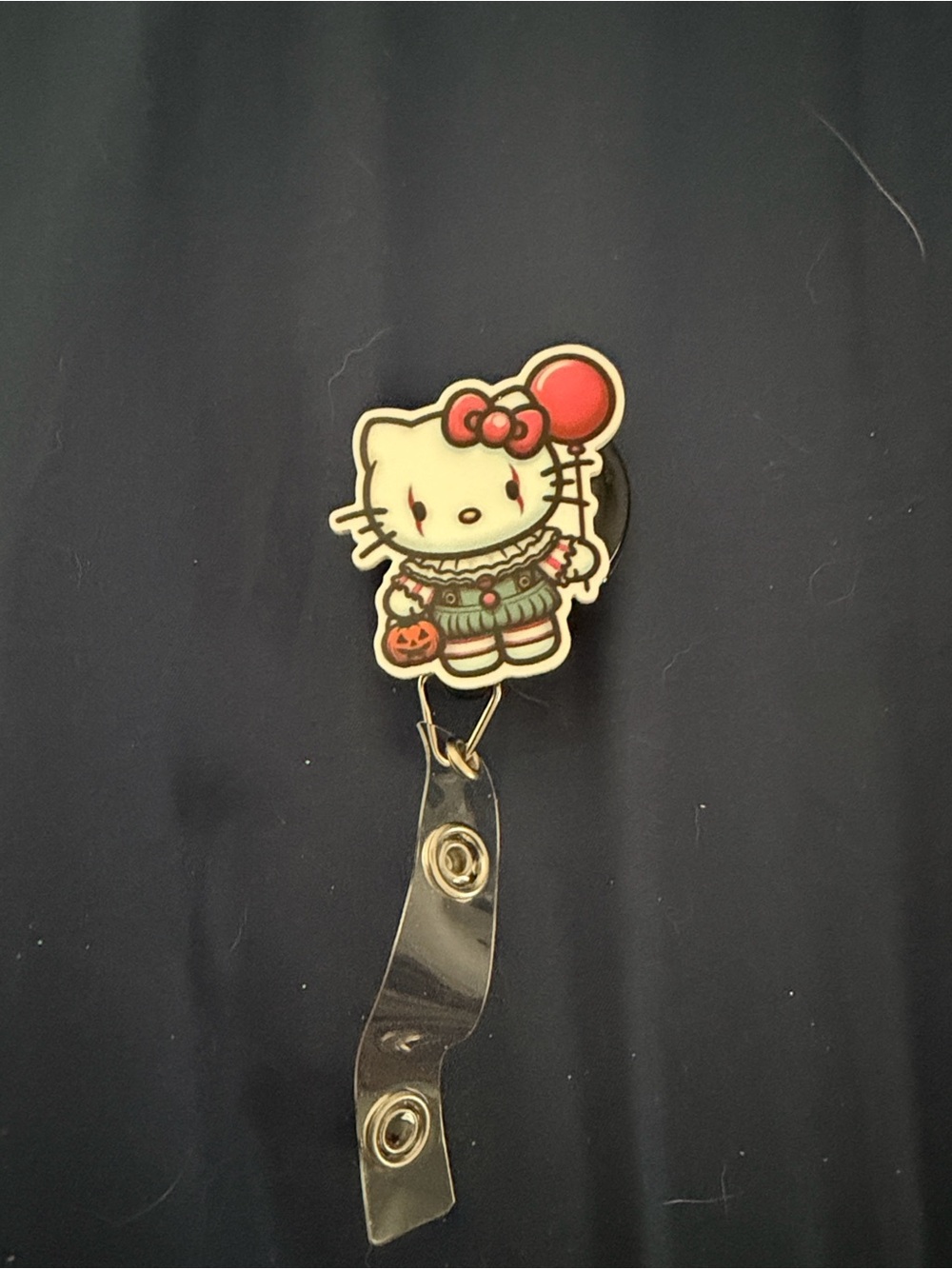Hello Kitty Red Balloon Badge Reel - Accessories